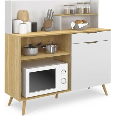 Buffet de cuisine Olaf d'Idmarket - Scandinave, Capacité Max, Espace micro-ondes - Publicité Buffet de cuisine Olaf d'Idmarket - Scandinave, Capacité Max, Espace micro-ondes - Publicité