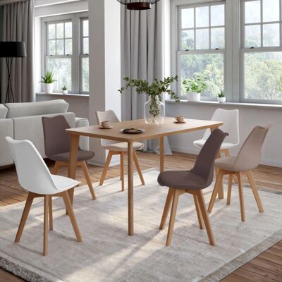 Idmarket Ensemble de 6 chaises scandinaves sara - Chairs Idmarket Ensemble de 6 chaises scandinaves sara - Chairs
