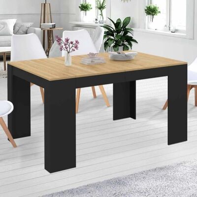 Console extensible Idmarket Orlando - 6 places - 140cm - Noyer noir et hêtre Console extensible Idmarket Orlando - 6 places - 140cm - Noyer noir et hêtre