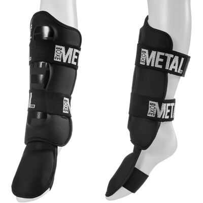Coudières + protège-pied détachable METAL BOXE - Équipement de protection - Publicité Coudières + protège-pied détachable METAL BOXE - Équipement de protection - Publicité
