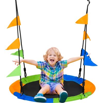 Grande balançoire nid d'oiseau Outsunny pour enfants et adultes - Certifié EN71 - Publicité Grande balançoire nid d'oiseau Outsunny pour enfants et adultes - Certifié EN71 - Publicité