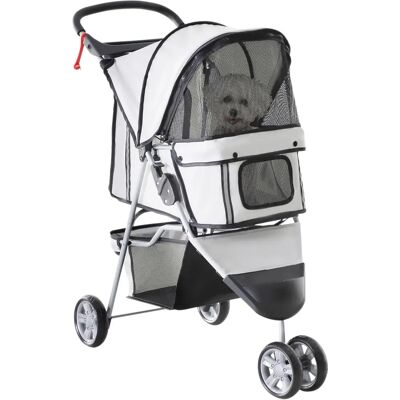 Poussette pour Animaux PawHut - Pliable pour Chiens et Chats - Gris - Publicité Poussette pour Animaux PawHut - Pliable pour Chiens et Chats - Gris - Publicité