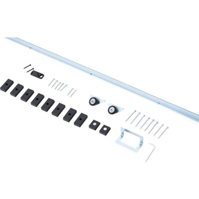 HOMCOM Kit de porte coulissante en acier - Pour portes jusqu’à 4cm d’épaisseur, 93cm de largeur - Publicité HOMCOM Kit de porte coulissante en acier - Pour portes jusqu’à 4cm d’épaisseur, 93cm de largeur - Publicité