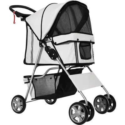 PawHut Poussette pour Animaux - Modèle D00-058CF - Gris - Pliable PawHut Poussette pour Animaux - Modèle D00-058CF - Gris - Pliable