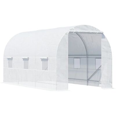 Invernadero de túnel de jardín Outsunny Modelo 845-073 - 9m² Blanco Invernadero de túnel de jardín Outsunny Modelo 845-073 - 9m² Blanco