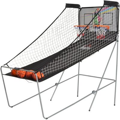 HOMCOM Jeu de Basket Pliable - 2 Paniers, Score Numérique, 4 Ballons - Publicité HOMCOM Jeu de Basket Pliable - 2 Paniers, Score Numérique, 4 Ballons - Publicité