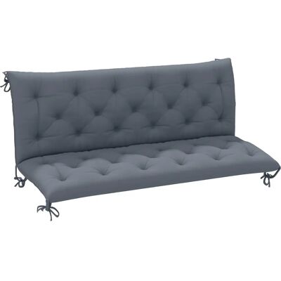 Ensemble de Coussins de Jardin - 150x98cm, Gris, Style Chesterfield - Mobilier de Jardin - Publicité Ensemble de Coussins de Jardin - 150x98cm, Gris, Style Chesterfield - Mobilier de Jardin - Publicité