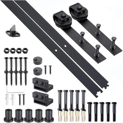 HOMCOM - Galandage Kit 35-45mm - 1 m - 100 kg - Kit de puerta corredera HOMCOM - Galandage Kit 35-45mm - 1 m - 100 kg - Kit de puerta corredera