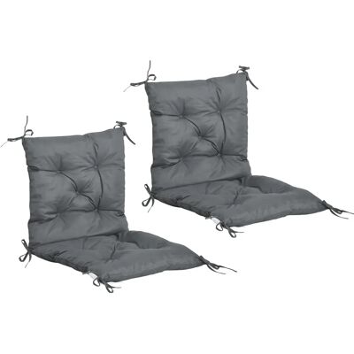 Outsunny Grijs Chesterfield Kussen Set - Voor Stoelen & Fauteuils Outsunny Grijs Chesterfield Kussen Set - Voor Stoelen & Fauteuils