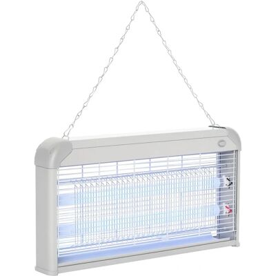 Outsunny Lampe UV anti-insectes - Gris - 30W - Intérieur/Extérieur - Publicité Outsunny Lampe UV anti-insectes - Gris - 30W - Intérieur/Extérieur - Publicité