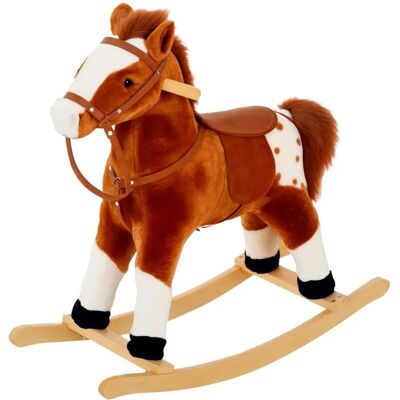 HOMCOM Cheval à Bascule Western pour Enfants - Selle en Peluche Réaliste - 36+ Mois - Publicité HOMCOM Cheval à Bascule Western pour Enfants - Selle en Peluche Réaliste - 36+ Mois - Publicité
