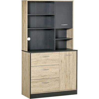 HOMCOM Buffet de Cuisine - Design Bicolore Moderne - 90x39x169 cm - Publicité HOMCOM Buffet de Cuisine - Design Bicolore Moderne - 90x39x169 cm - Publicité