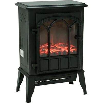 HOMCOM Poêle Électrique Cheminée - Effet Flamme Réaliste - 2000W - Publicité HOMCOM Poêle Électrique Cheminée - Effet Flamme Réaliste - 2000W - Publicité