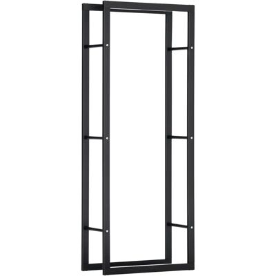 HOMCOM Porte-bûches Noir Design Moderne Compact Facile à Assembler - Publicité HOMCOM Porte-bûches Noir Design Moderne Compact Facile à Assembler - Publicité