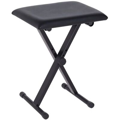 HOMCOM Verstelbare Piano Kruk - Moderne Zwarte Opvouwbare Bank HOMCOM Verstelbare Piano Kruk - Moderne Zwarte Opvouwbare Bank