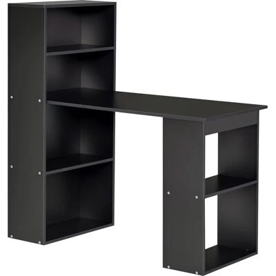 HOMCOM Bureau Informatique - Noir - 120L x 55l x 120H cm - Publicité HOMCOM Bureau Informatique - Noir - 120L x 55l x 120H cm - Publicité