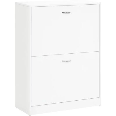 HOMCOM Modèle 833-420WT Armoire à chaussures Blanche - Rangement moderne - Publicité HOMCOM Modèle 833-420WT Armoire à chaussures Blanche - Rangement moderne - Publicité