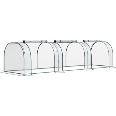 Serre de jardin Outsunny 3,5L x 1L x 0,8H m - Serre - Publicité Serre de jardin Outsunny 3,5L x 1L x 0,8H m - Serre - Publicité
