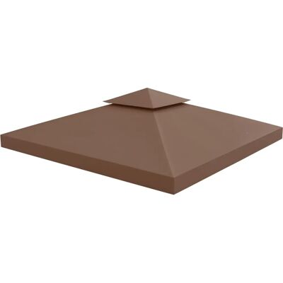 Outsunny Toit de Patio Chocolat 3x3m - Imperméable UV Résistant - Publicité Outsunny Toit de Patio Chocolat 3x3m - Imperméable UV Résistant - Publicité