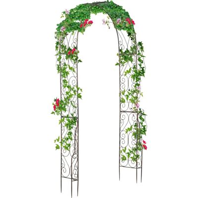 Arco de Jardín Outsunny - Elegante Soporte de Hierro Arco de Jardín Outsunny - Elegante Soporte de Hierro