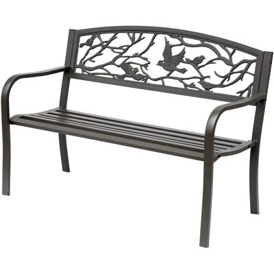 Banquette de Jardin Outsunny - Style Rural Chic Oiseaux et Branches - Publicité Banquette de Jardin Outsunny - Style Rural Chic Oiseaux et Branches - Publicité