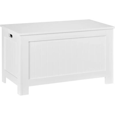 HOMCOM Coffre de rangement blanc - Grande capacité, Couvercle verrouillable, MDF - Publicité HOMCOM Coffre de rangement blanc - Grande capacité, Couvercle verrouillable, MDF - Publicité
