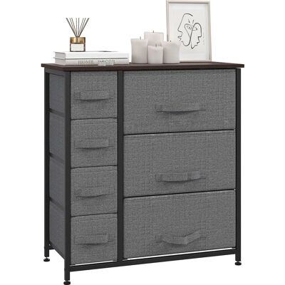 Mueble de almacenamiento elegante HOMCOM - 7 cajones - Gris Mueble de almacenamiento elegante HOMCOM - 7 cajones - Gris