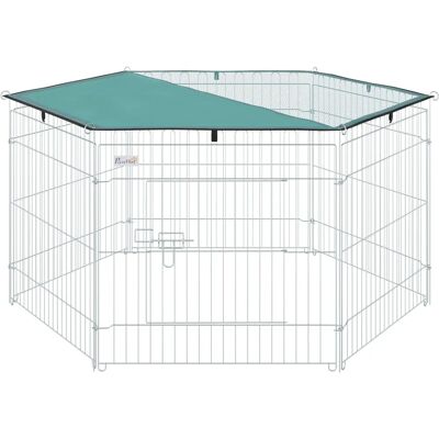 PawHut Giallo/Verde Gabbia Modulare per Animali - Pet Enclosure PawHut Giallo/Verde Gabbia Modulare per Animali - Pet Enclosure