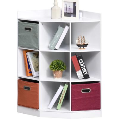 Mobili angolare HOMCOM bianco con 9 scomparti Mobili angolare HOMCOM bianco con 9 scomparti
