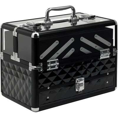 HOMCOM Mallette à maquillage - Organisateur compact pour produits de beauté - Publicité HOMCOM Mallette à maquillage - Organisateur compact pour produits de beauté - Publicité
