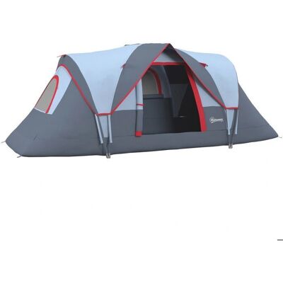 Tente familiale Outsunny - 5-6 pers, grande porte, 3 fenêtres - 4,55x2,3x1,8m - Publicité Tente familiale Outsunny - 5-6 pers, grande porte, 3 fenêtres - 4,55x2,3x1,8m - Publicité