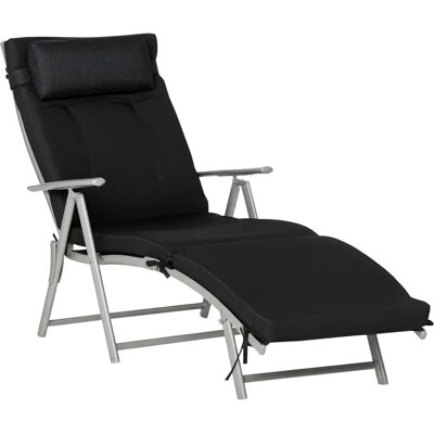Sedia Lunghezza Regolabile Outsunny con Materasso - Giardino & Piscina Sedia Lunghezza Regolabile Outsunny con Materasso - Giardino & Piscina