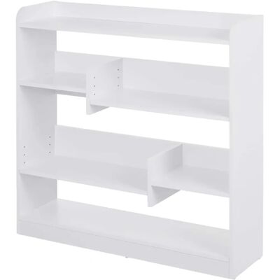 Estantería blanca HOMCOM con 4 estantes - Estantería Estantería blanca HOMCOM con 4 estantes - Estantería