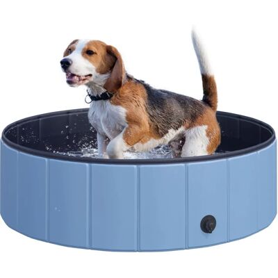 PawHut Piscine pour Chien - 100cm PVC Bleu - Antidérapante, Facile à Nettoyer PawHut Piscine pour Chien - 100cm PVC Bleu - Antidérapante, Facile à Nettoyer
