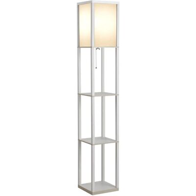 Lampadaire étagère blanc HOMCOM - Publicité Lampadaire étagère blanc HOMCOM - Publicité