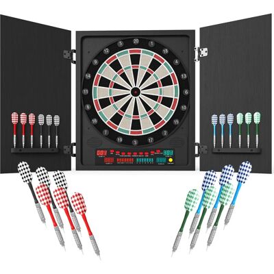 HOMCOM Cible - 27 Jeux, Écran LED, 8 Joueurs - Noir - Publicité HOMCOM Cible - 27 Jeux, Écran LED, 8 Joueurs - Noir - Publicité