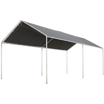 Outsunny Carport - 5,95x2,9m Abri Voiture en Acier Galvanisé Gris - Publicité Outsunny Carport - 5,95x2,9m Abri Voiture en Acier Galvanisé Gris - Publicité