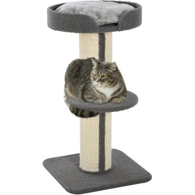 Albero per Gatti Grigio con Posti in Sisale - Centro Attività per Gatti Albero per Gatti Grigio con Posti in Sisale - Centro Attività per Gatti