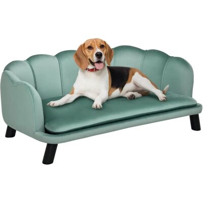 PawHut Letto Divano per Animali - Grande Verde in Velluto PawHut Letto Divano per Animali - Grande Verde in Velluto