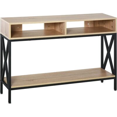 HOMCOM Tavolo Console Industriale Rovere - Decorazione Entrata HOMCOM Tavolo Console Industriale Rovere - Decorazione Entrata