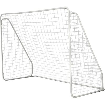 HOMCOM Meta de fútbol - Blanco, 301x126x200 cm - Entrenamiento y Partido HOMCOM Meta de fútbol - Blanco, 301x126x200 cm - Entrenamiento y Partido