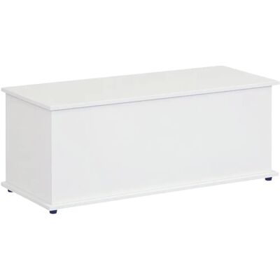 HOMCOM Coffre de rangement blanc - 100L x 40W x 40H cm - Coffre de rangement - Publicité HOMCOM Coffre de rangement blanc - 100L x 40W x 40H cm - Coffre de rangement - Publicité