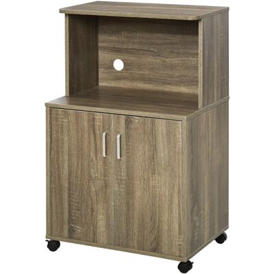 HOMCOM Chariot micro-ondes - Rangement moderne pour cuisine - Gris - Publicité HOMCOM Chariot micro-ondes - Rangement moderne pour cuisine - Gris - Publicité