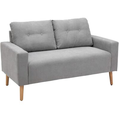 Divano 2 posti HOMCOM - Design scandinavo - Grigio chiaro - Divano Divano 2 posti HOMCOM - Design scandinavo - Grigio chiaro - Divano