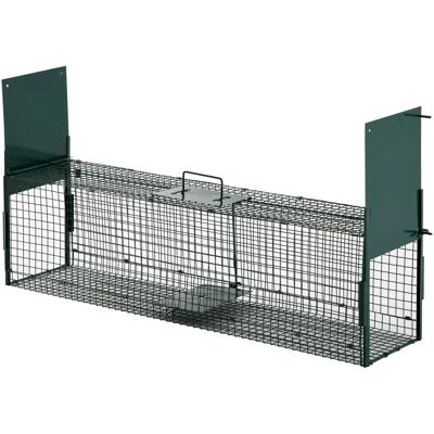 Trappola per Animali Viventi PawHut - 2 Entrate, 100x25x28cm Trappola per Animali Viventi PawHut - 2 Entrate, 100x25x28cm