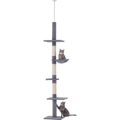 Arbre à Chat Pawhut Hauteur Réglable avec Plusieurs Plateformes - Publicité Arbre à Chat Pawhut Hauteur Réglable avec Plusieurs Plateformes - Publicité