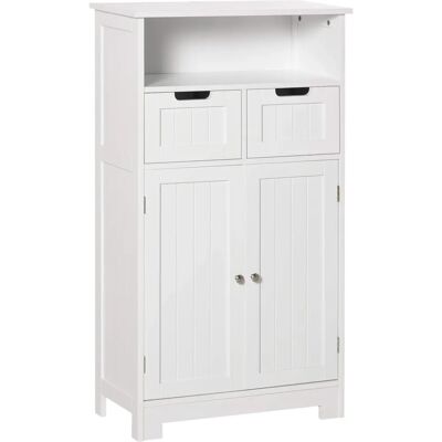 Meuble de salle de bain Kleankin - Armoire compacte blanche - Publicité Meuble de salle de bain Kleankin - Armoire compacte blanche - Publicité