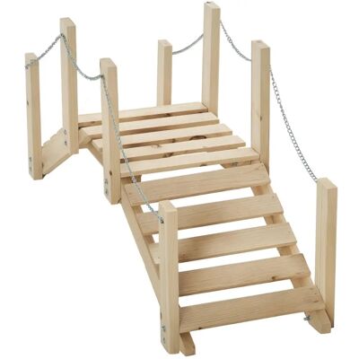 Outsunny Pont de Jardin - Passerelle en Bois - 100x32x48cm - Publicité Outsunny Pont de Jardin - Passerelle en Bois - 100x32x48cm - Publicité