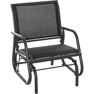 Chaise Longue Oscillante Outsunny - Métal et Textilène - Mobilier de Jardin - Publicité Chaise Longue Oscillante Outsunny - Métal et Textilène - Mobilier de Jardin - Publicité