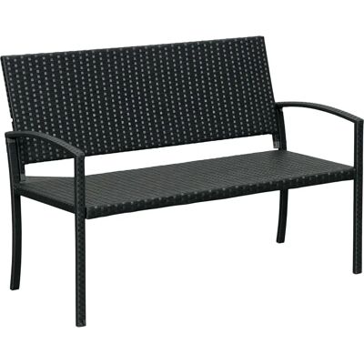 Outsunny Gartenbank 2-Sitzer Rattan Design Modern Komfort Outsunny Gartenbank 2-Sitzer Rattan Design Modern Komfort